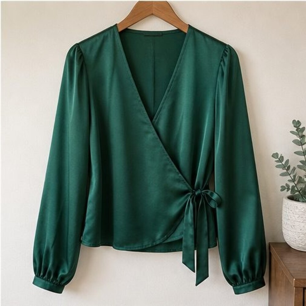 Teal Lace Trim Top